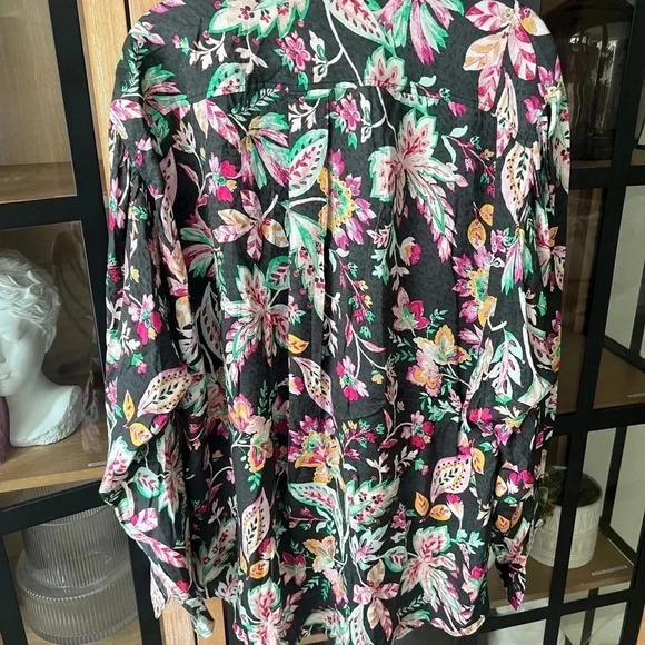 Étoile Isabel Marant Blouse button up shirt long sleeve floral print - Picture 4 of 10